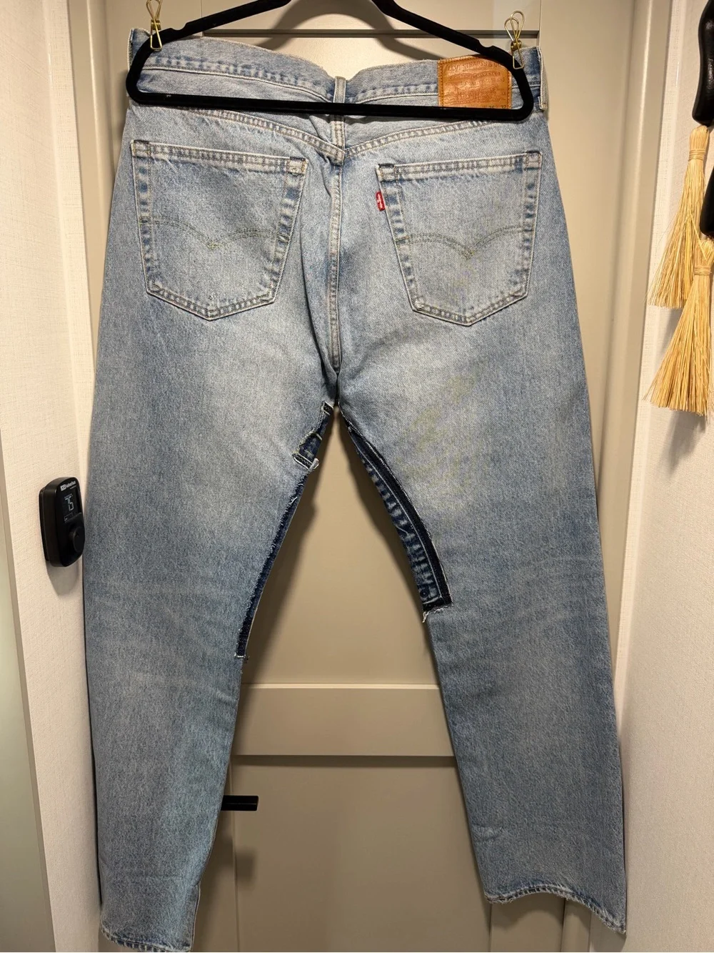 NWOT Levi's Light Blue Jeans with Dark Blue Patchwork
